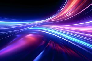 abstract multicolor spectrum background, bright orange blue neon rays and colorful glowing lines, AI generate photo