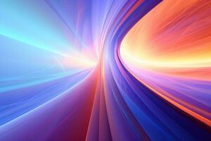 abstract multicolor spectrum background, bright orange blue neon rays and colorful glowing lines, AI generate photo