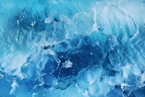 blue water surface abstract blue water background of seawater flow under light exposure, AI generate photo