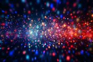 abstract background with bokeh light blue red purple colorful gradient background, AI generate photo