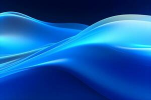 abstract blue wave background, AI generate photo