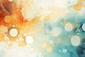 Abstract background of liquid vivid blue and white color mixing with different tints creating uneven with bubbles surface, AI generate photo