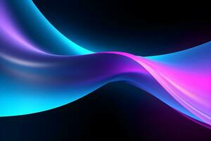 abstract digital light purple blue background with wavy line design, AI generate photo