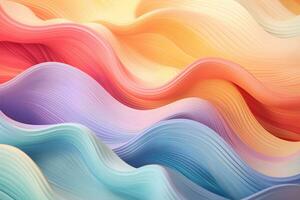 abstract waves and mountains Japanese style background with line wave pattern, AI generate photo