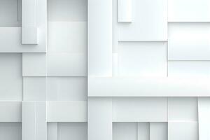 abstract 3D geometric white squares lines modern and elegant modern background, AI generate photo