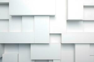 abstract 3D geometric white squares lines modern and elegant modern background, AI generate photo