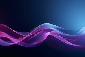 abstract digital light purple blue background with wavy line design, AI generate photo