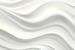 abstract wavy white background wave pattern design, AI generate photo