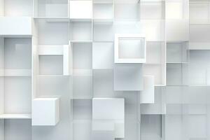 abstract 3D white squares lines modern and elegant modern background, AI generate photo