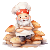 fofa chefe de cozinha gnomo ilustração ai gerado png