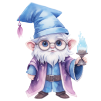 Cute Professor Gnome Illustration AI Generated png