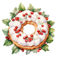 Christmas Cake And Cookies Illustration AI generated png