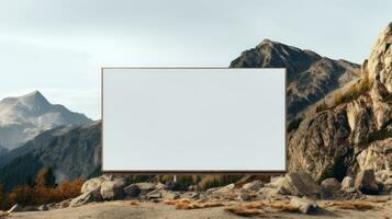 Empty billboard mockup photo