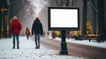 Empty billboard mockup photo