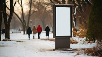 Empty billboard mockup photo