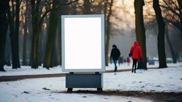 Empty billboard mockup photo