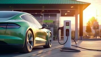 Car charging of electric vehicles photo