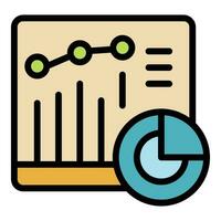 Stroke data icon vector flat