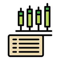 Analytics data icon vector flat