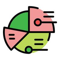 Dashboard data icon vector flat