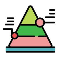 Management data icon vector flat