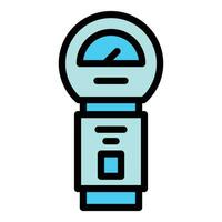 Parking payment device icon vector flat