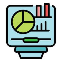 Research data icon vector flat