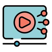 Video key opinion leader icon vector flat