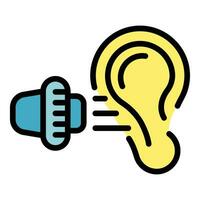 Hear key opinion icon vector flat