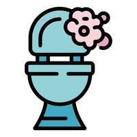 Toilet clean icon vector flat