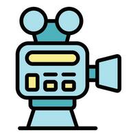 Cinema camera icon vector flat