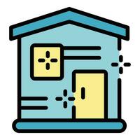 Clean home icon vector flat