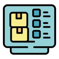 Monitor control product icon vector flat