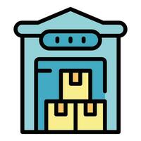 Supplier warehouse icon vector flat