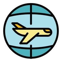 Air fly icon vector flat