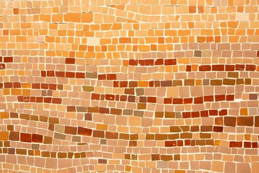 Colorful ceramic mosaic on the walls of the building. Abstract background and texture for design. photo