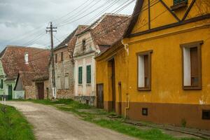 biertan un muy hermosa medieval pueblo en transilvania, Rumania. un histórico pueblo en Rumania ese tiene Preservado el franco y gótico arquitectónico estilo. viaje foto. foto