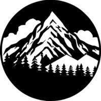 Mountains, Minimalist and Simple Silhouette - Vector illustration