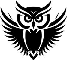 Owl, Minimalist and Simple Silhouette - Vector illustration