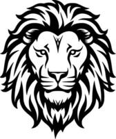 Lion - Black and White Isolated Icon - Vector illustration