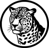 leopardo - minimalista y plano logo - vector ilustración