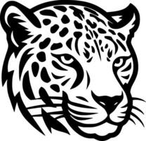 Leopard, Black and White Vector illustration