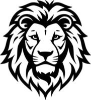 Lion, Black and White Vector illustration