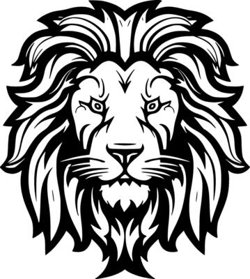 Lion, Minimalist and Simple Silhouette - Vector illustration