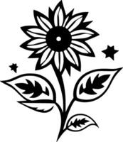 Flower, Minimalist and Simple Silhouette - Vector illustration