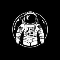 Astronaut - Black and White Isolated Icon - Vector illustration