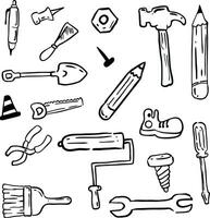 set of tools labor  labour day vector