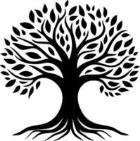 Tree of Life, Minimalist and Simple Silhouette - Vector illustration