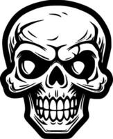 Skull - Black and White Isolated Icon - Vector illustration