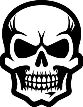 cráneo - minimalista y plano logo - vector ilustración